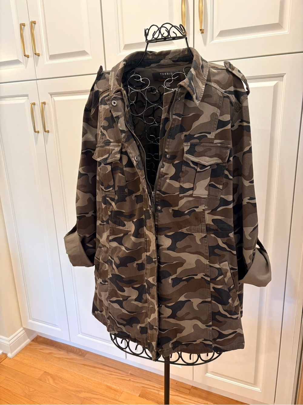 torrid Brown & Olive Camo Military Field Jacket